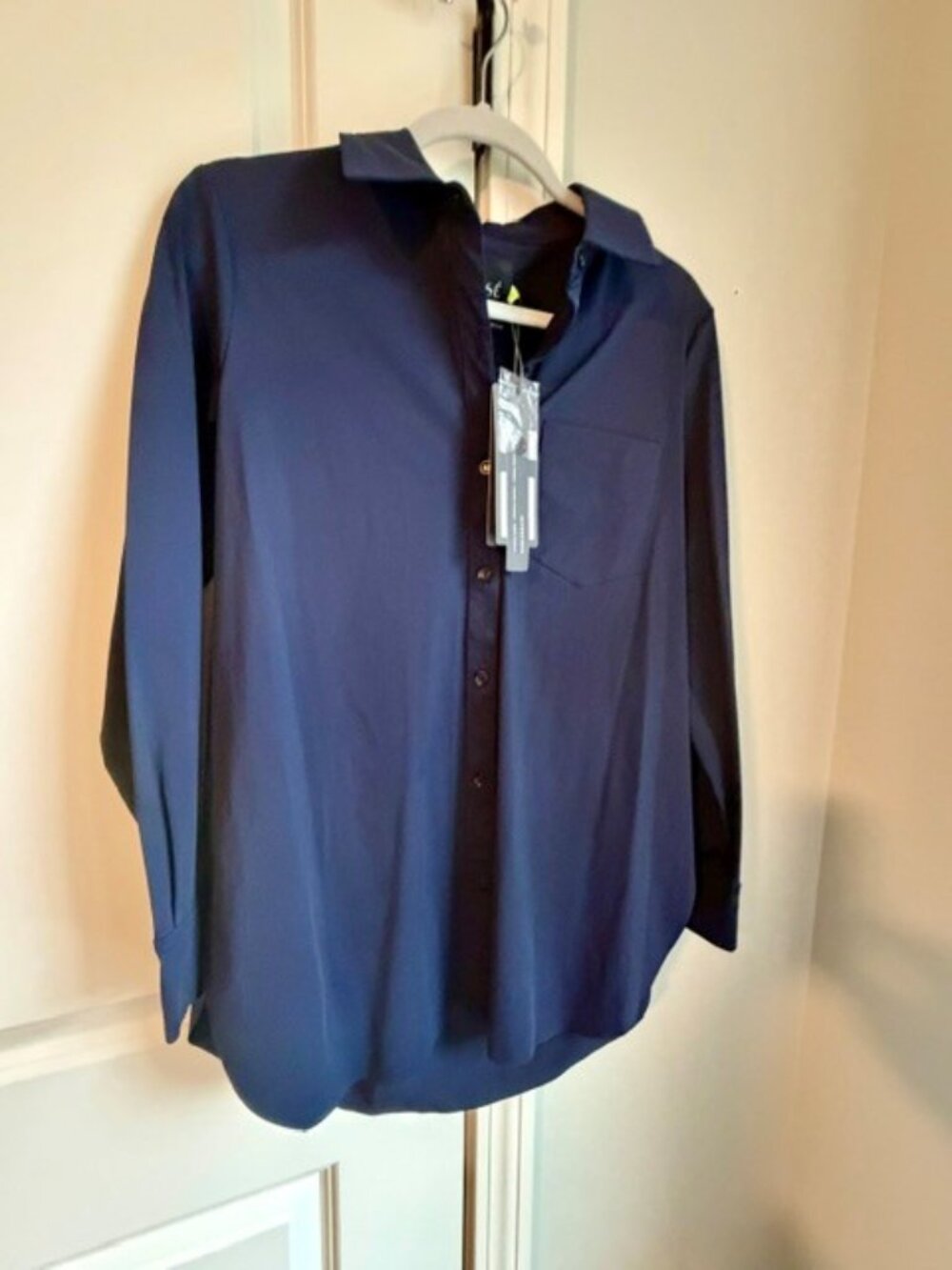 Lyssé Schiffer Button Down Shirt in True Navy.